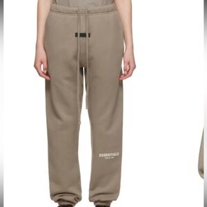 essentials taupe cotton sweatpants